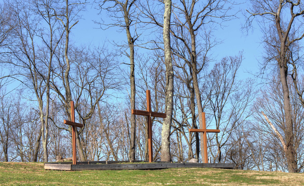 Crosses at a cemetery by mittens