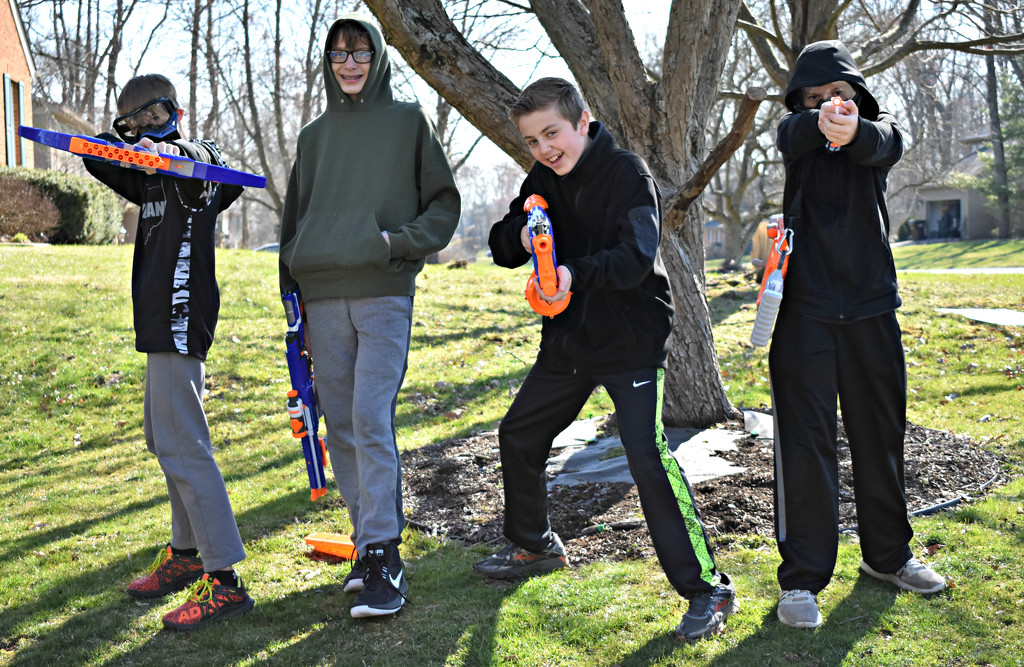The Nerf Warriors: Who's Shooting Who? by alophoto