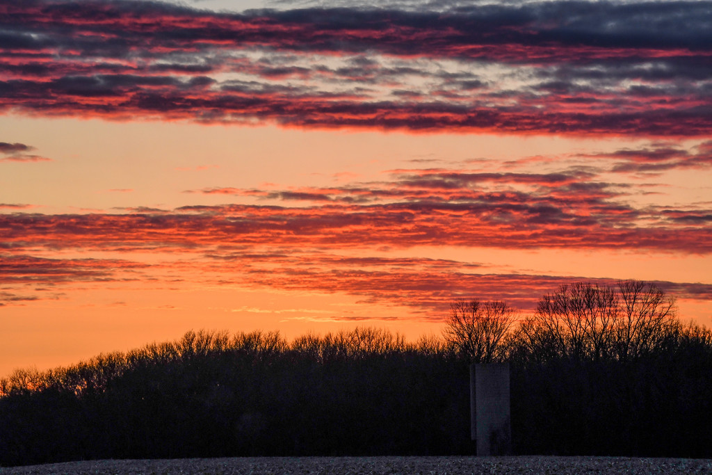 Silo Under Kansas Evening Skyscape by kareenking