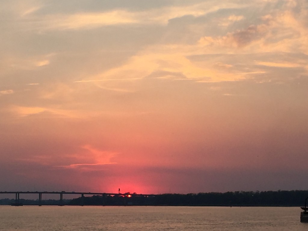 Sunset, Ashley River, Charleston, SC by congaree