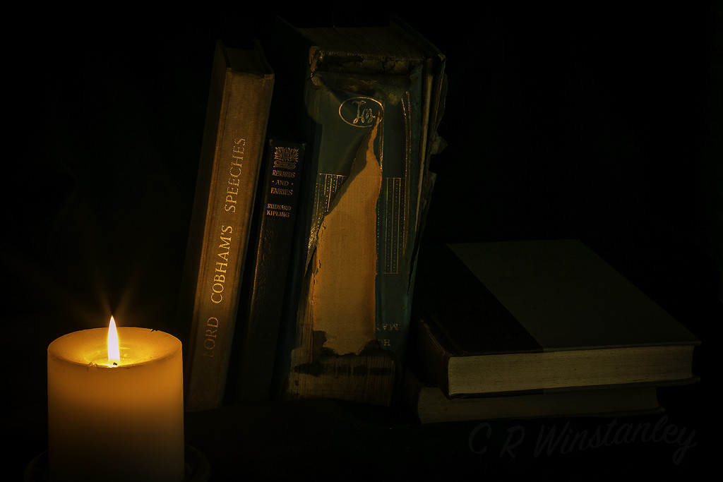 Books and Candle Light by kipper1951