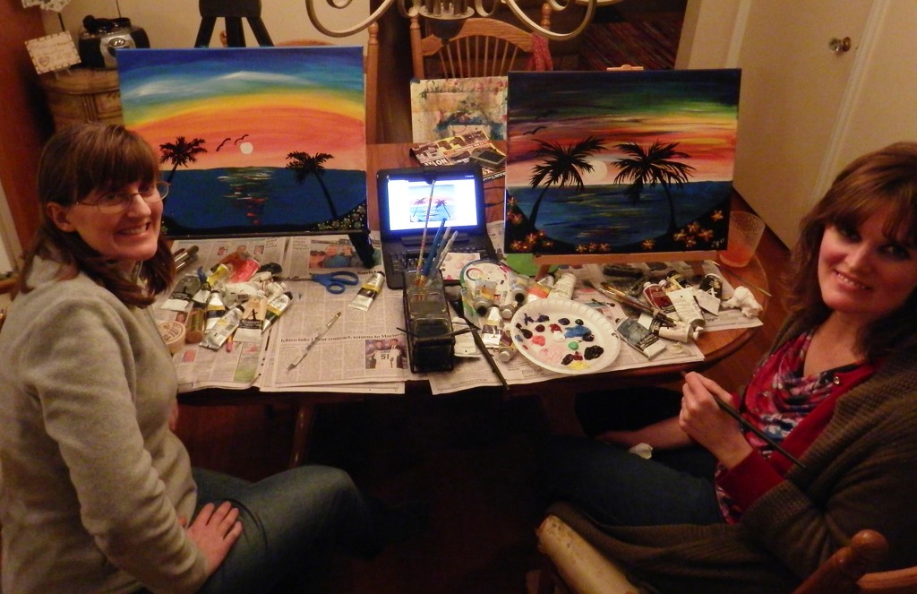 Painting with a Friend by julie