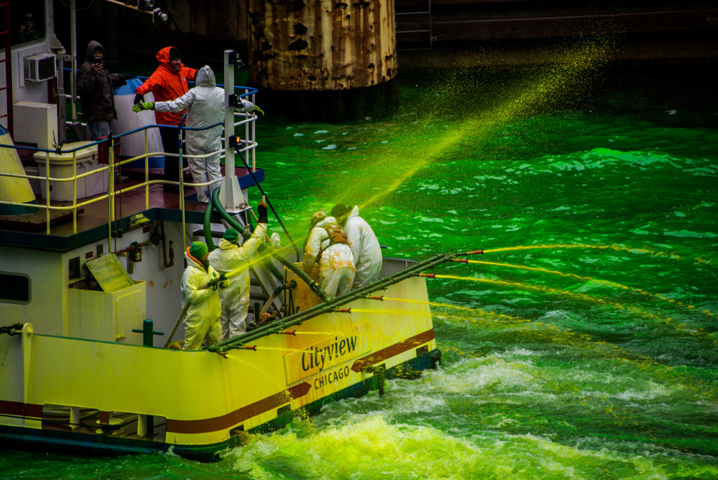 Greening the Chicago River by taffy