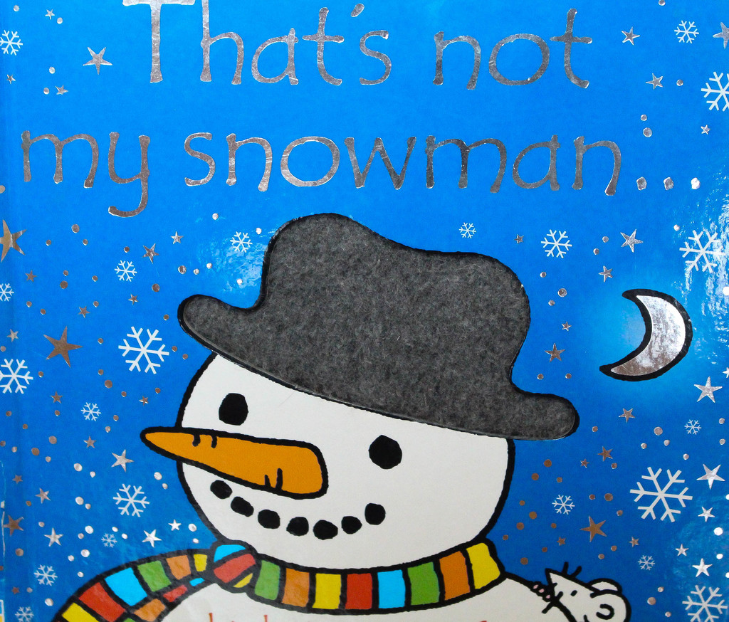 Blue children's book by mittens