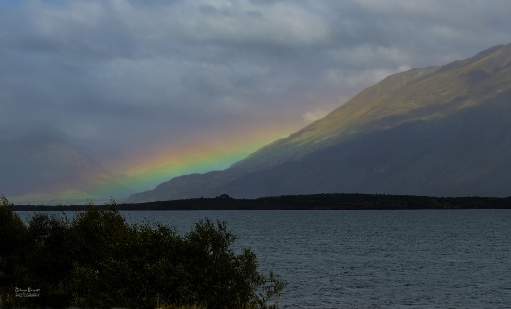 Rainbow on the lake by dkbarnett
