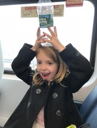 6th Apr 2018 - Her joke as we went underwater on the train 
