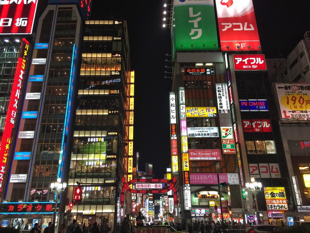 Shinjuku at night. by cocobella