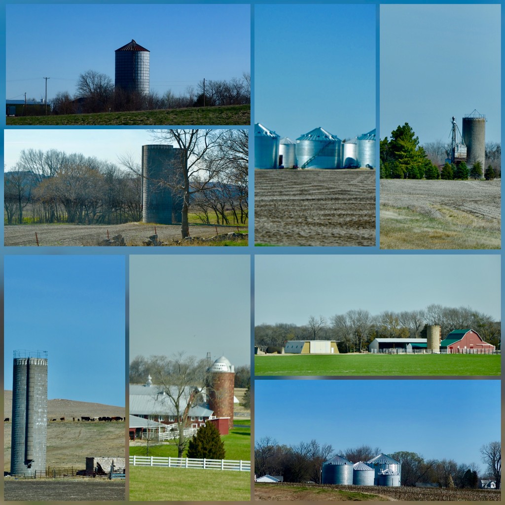  Missouri and Kansas farmland, a silo on every farm! by louannwarren