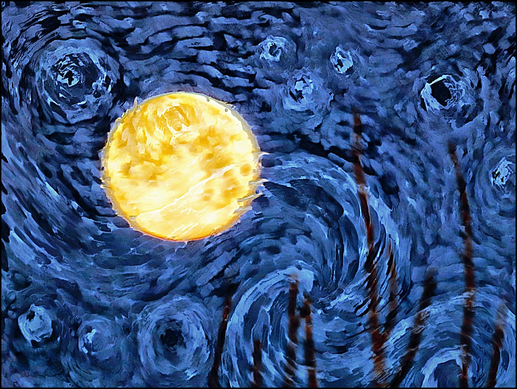 Van Gogh's Full Moon by olivetreeann
