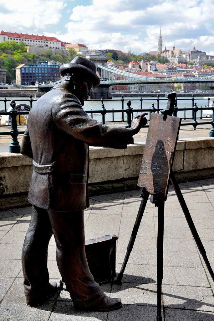 The Permanent Painter of the Chain Bridge by kork