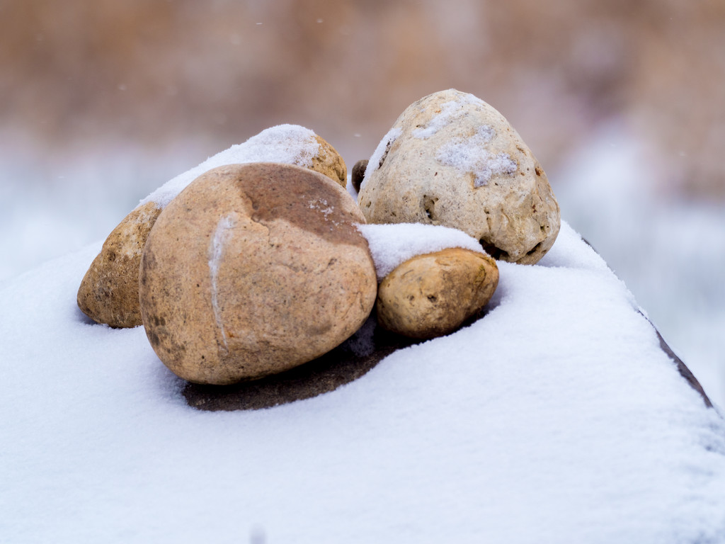 Rock Pile in the snow by rminer