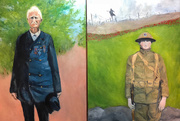 26th Apr 2018 - Portions of paintings, father and son