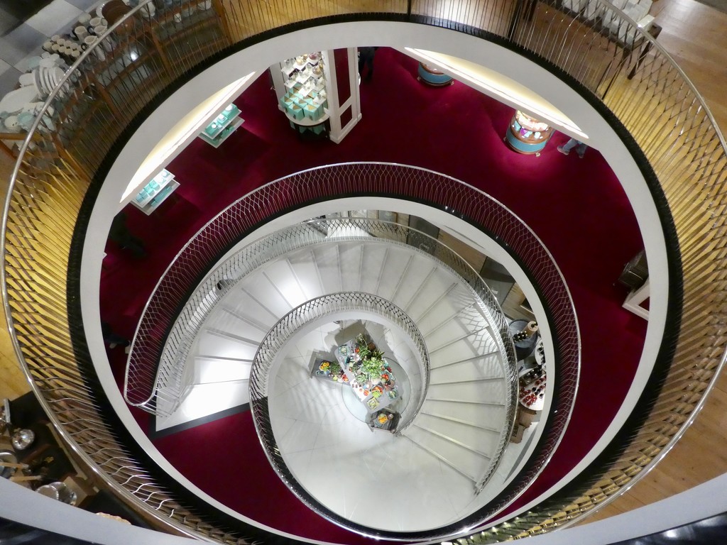 The central staircase in Fortnum and Mason  by orchid99