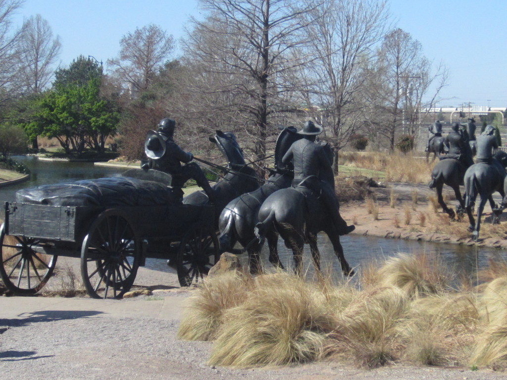 Oklahoma Land Rush Monument by bjywamer