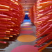 corridor enhanced with swim noodles at Museum of Design Atlanta by swagman