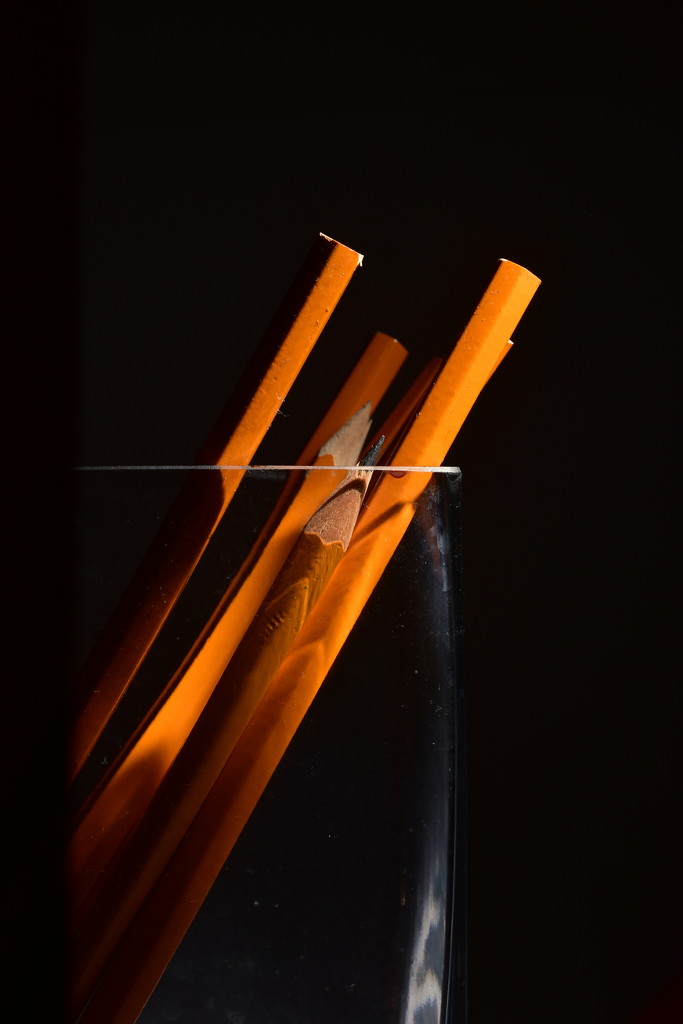Pencils in glass by jayberg