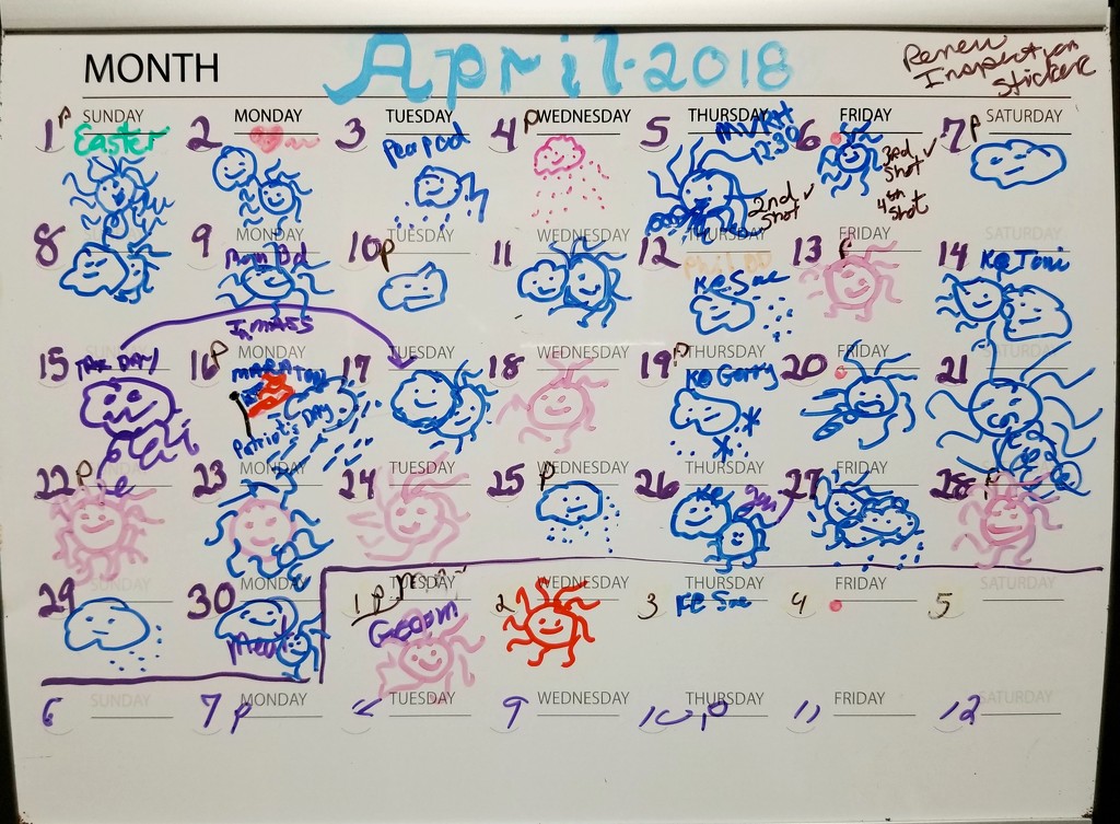 May 2018 Whiteboard Calendar by meotzi