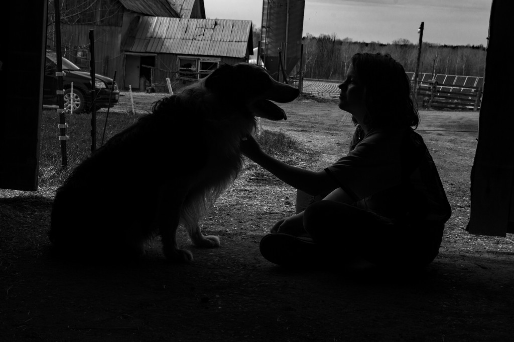 Girl and her Dog by farmreporter