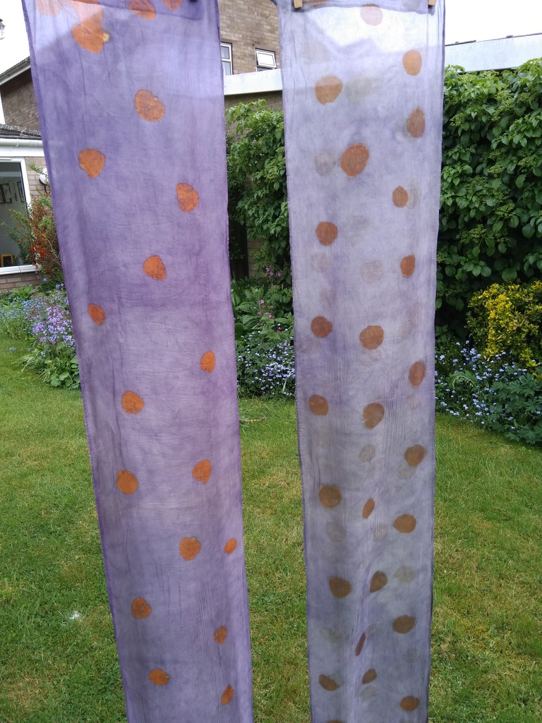 New ecoprinted scarves by cpw