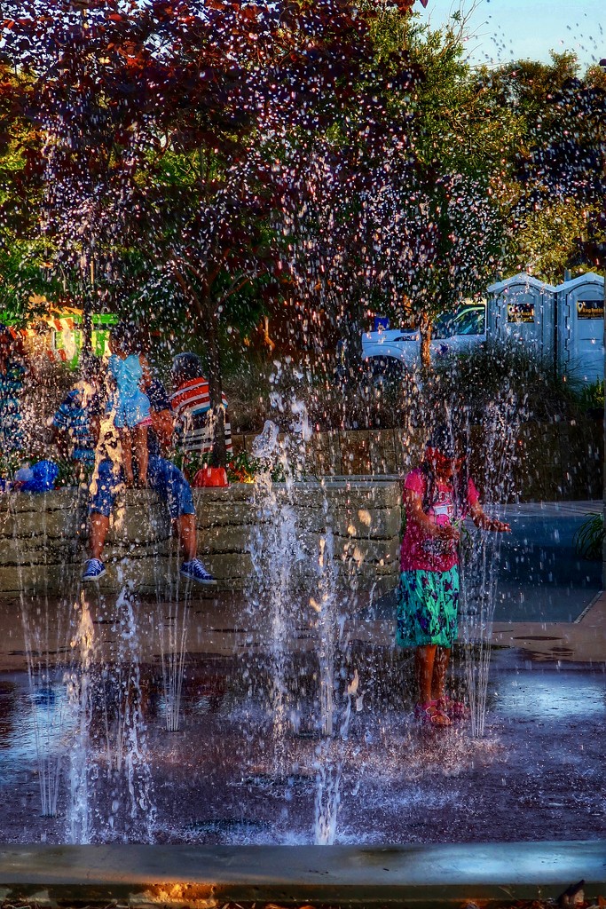 The splash fountains at the park by louannwarren