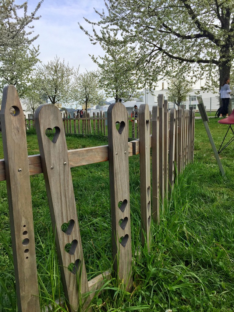 Hearts on a fence.  by cocobella