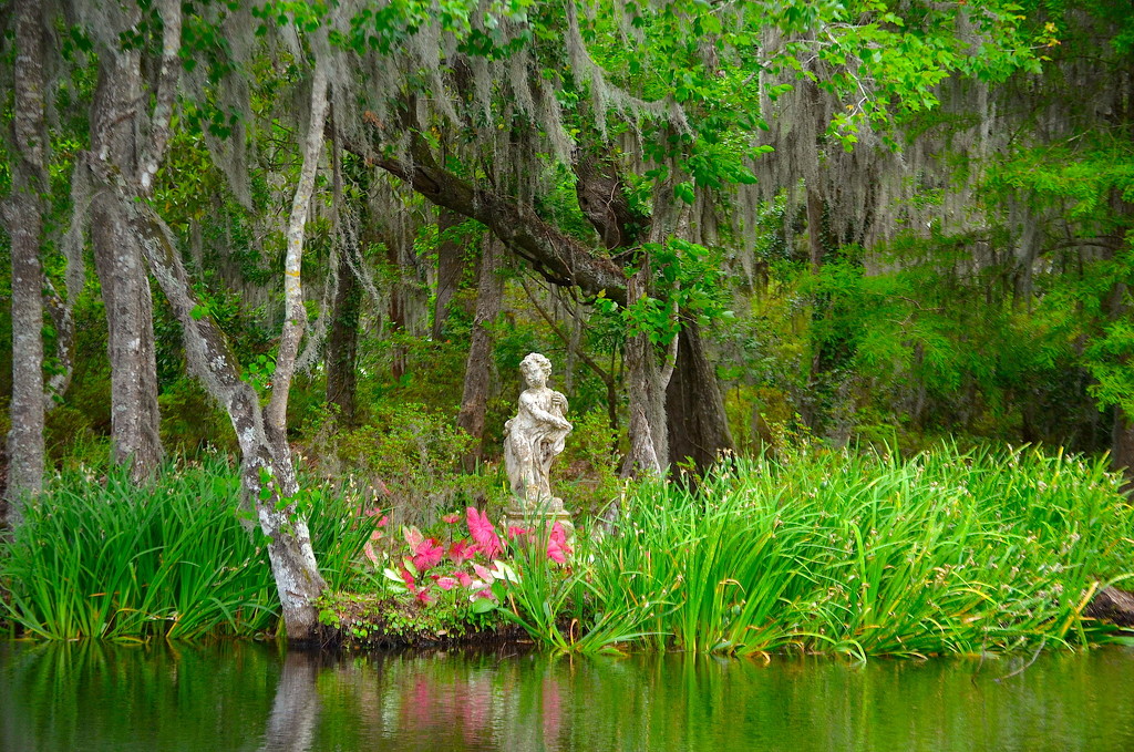 Peaceful scene by the lake at Magnolia Gardens by congaree