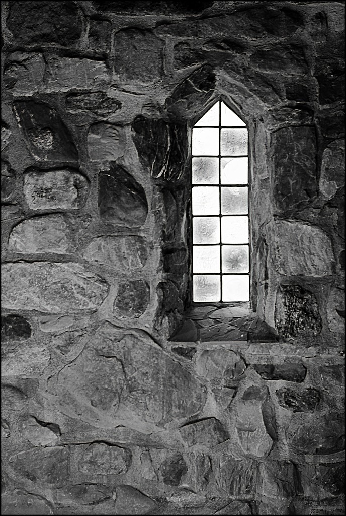Chapel Window at Columcile by olivetreeann