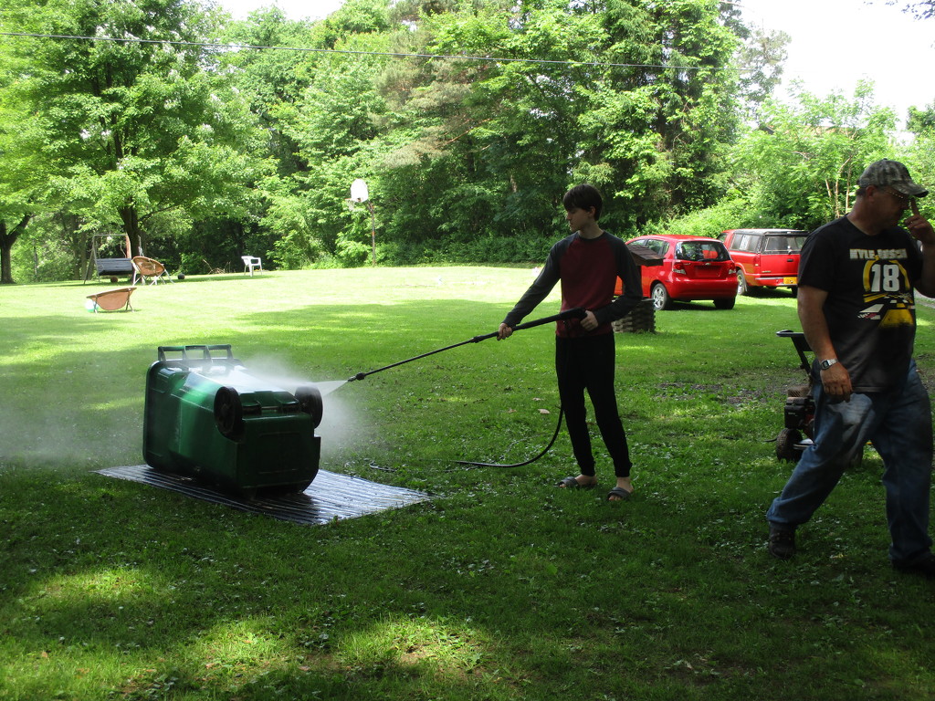 Using a pressure washer by julie