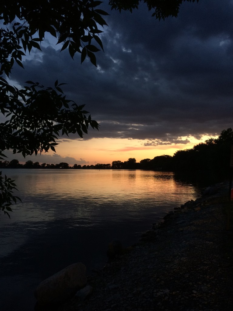 Sunset On Lake Cornelia by bjchipman