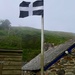 Cornish flag above a former tin mine, Cornwall England by swagman