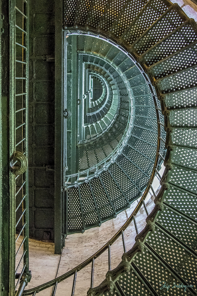 Stairwell Currituck Beach Lighthouse by skipt07