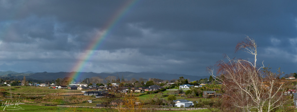 Rainbow Over Te Kauwhata by yorkshirekiwi