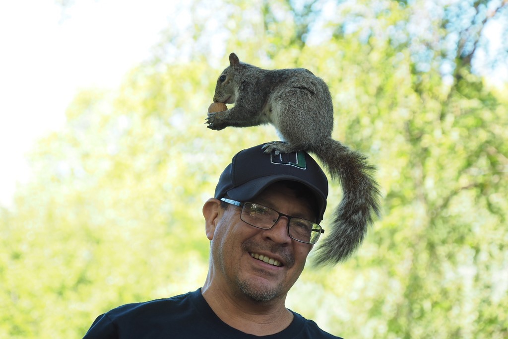 David just loves feeding the squirrels by bizziebeeme