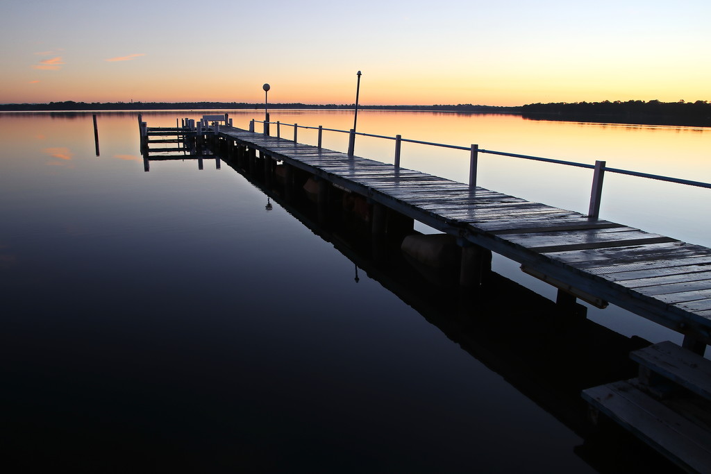 Our Jetty at Dawn by terryliv