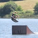 Skateboarding on water ! by lellie
