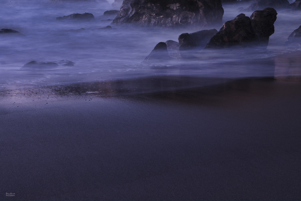 In the dark at Back Beach by dkbarnett