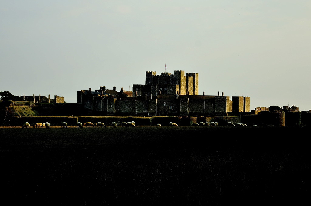 Dover Castle in the Golden Hour by redandwhite