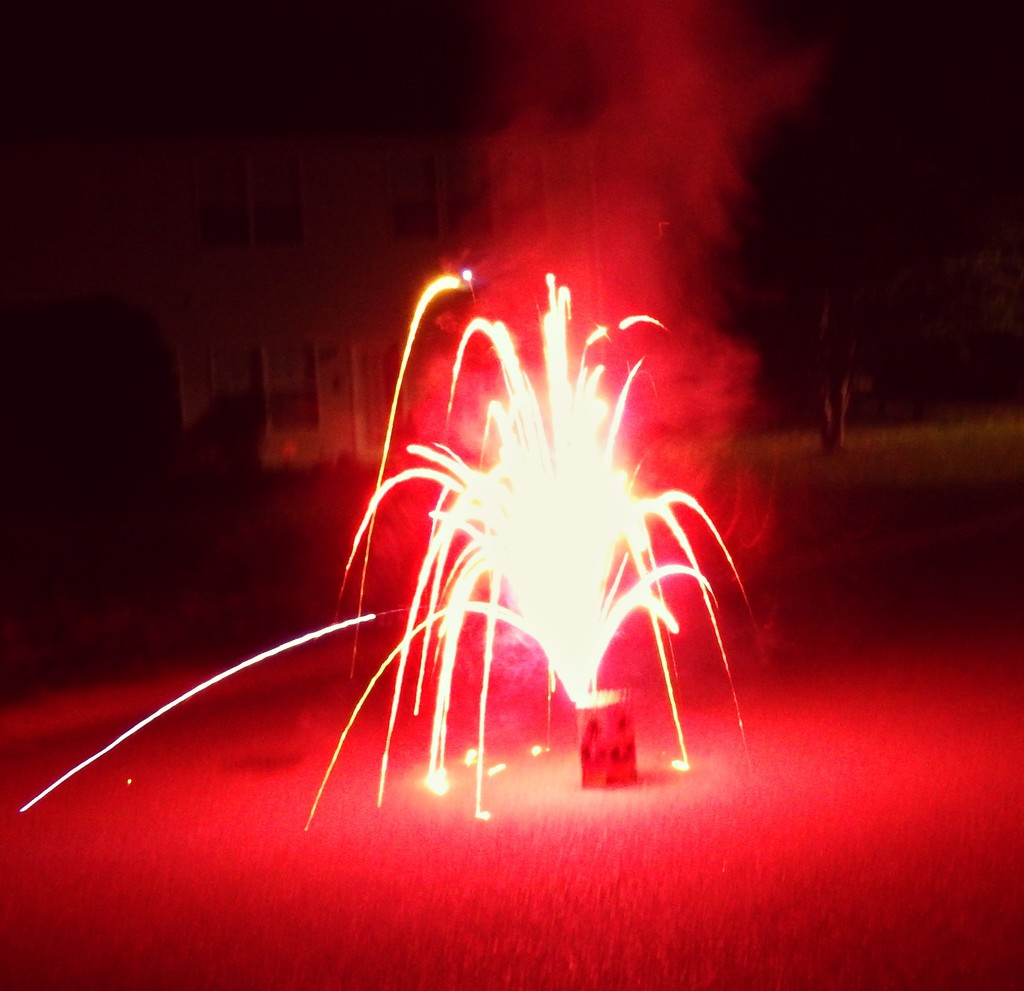 Red Fireworks by homeschoolmom