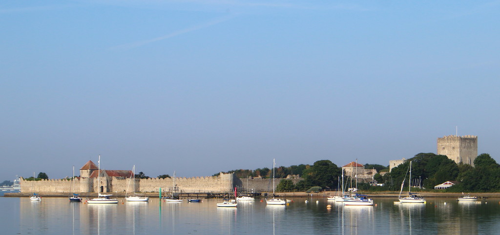 Portchester Castle In The Morning Sun by davemockford