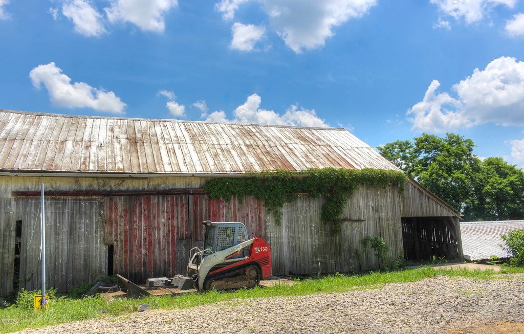 Machinery and barn by mittens