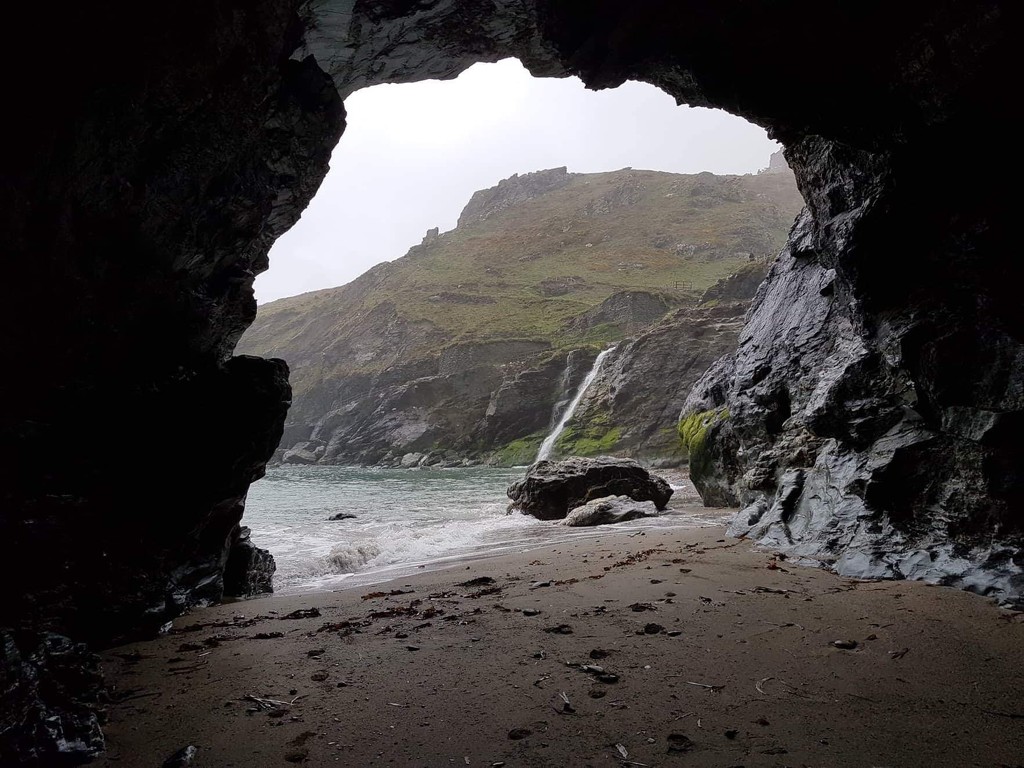 Inside Merlins cave , it was a wet miserable morning  by Dawn