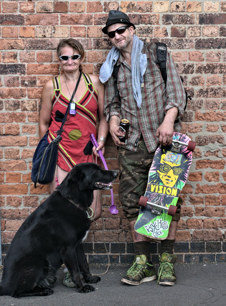 100 Strangers : Round 2 : No. 134 : Ellie , Grizz and Riddick the dog by phil_howcroft