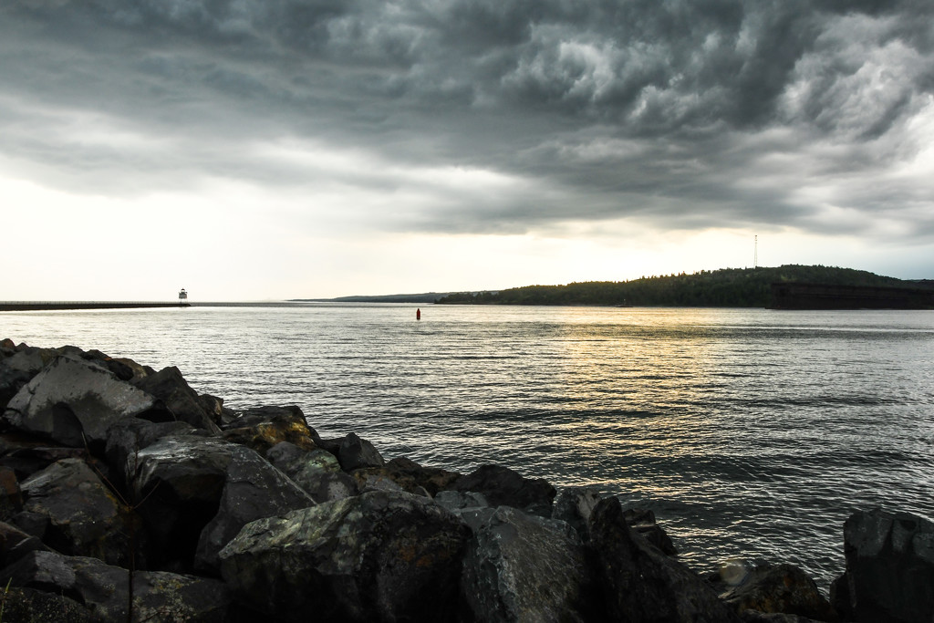 Storm Passes Over Two Harbors by kareenking