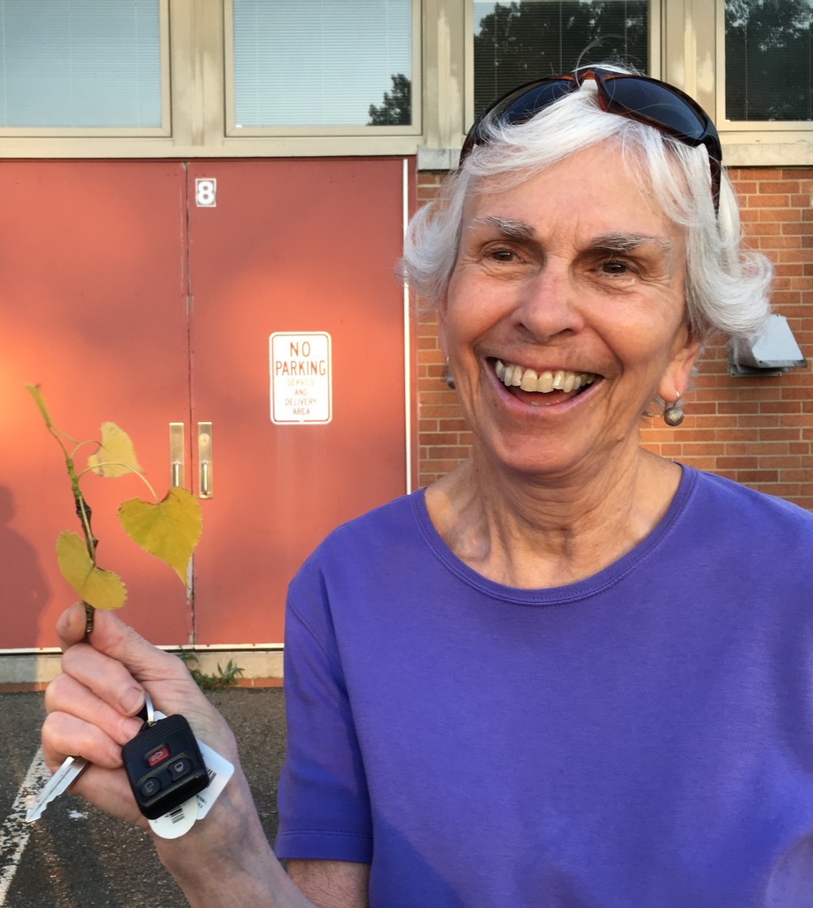 my mom, holding her favorite leaf by wiesnerbeth