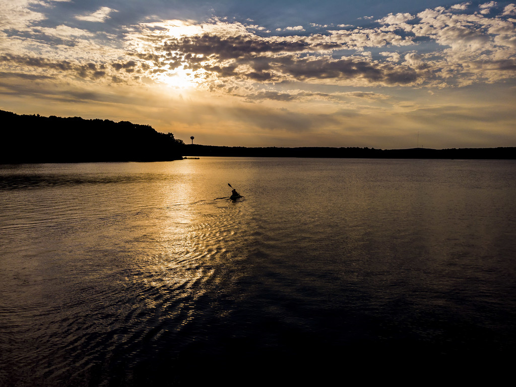 Kayaking at Sunset by jeffjones