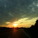 Sunset through a dirty windshield by homeschoolmom