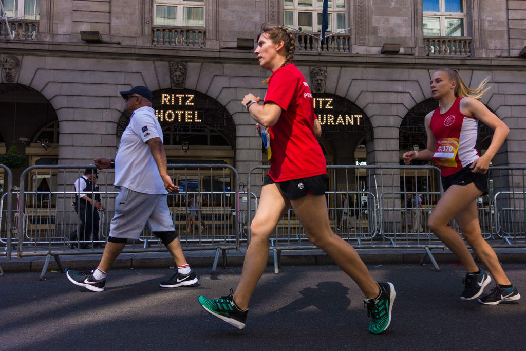 Running past The Ritz by rumpelstiltskin