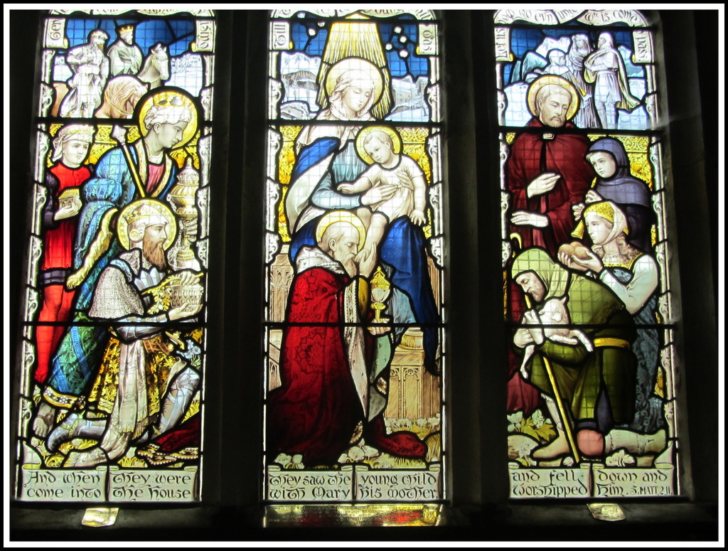 Hawkshead, St. Michael, Stained glass window. by grace55