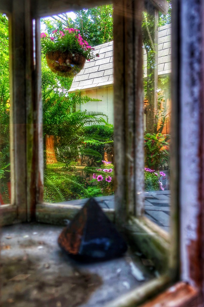 The lantern’s eye view of the patio by louannwarren