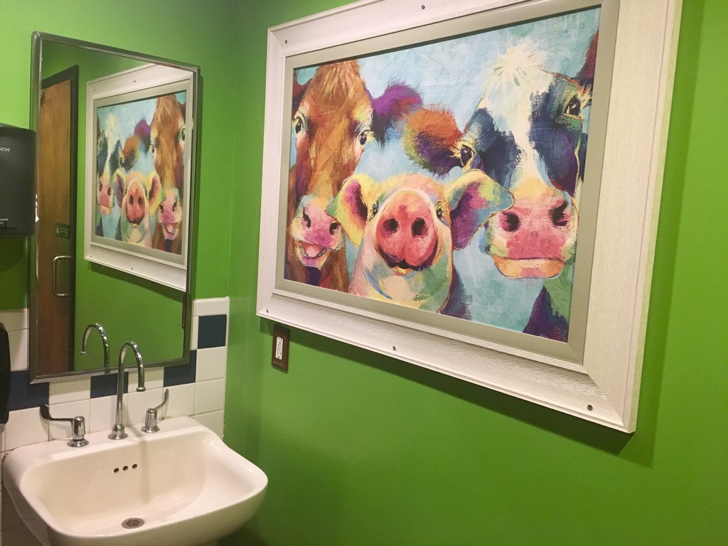 Bathroom art in the Men’s room by ggshearron